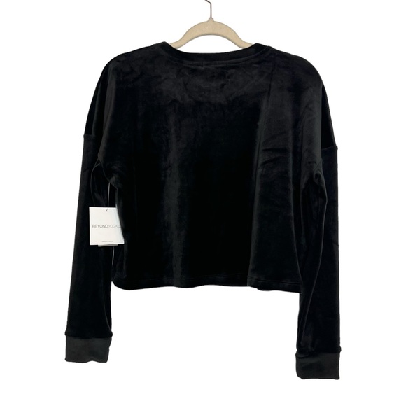 NWT BEYOND YOGA Brushed Up Pullover Sweatshirt in Black. Size XLarge - Picture 5 of 9